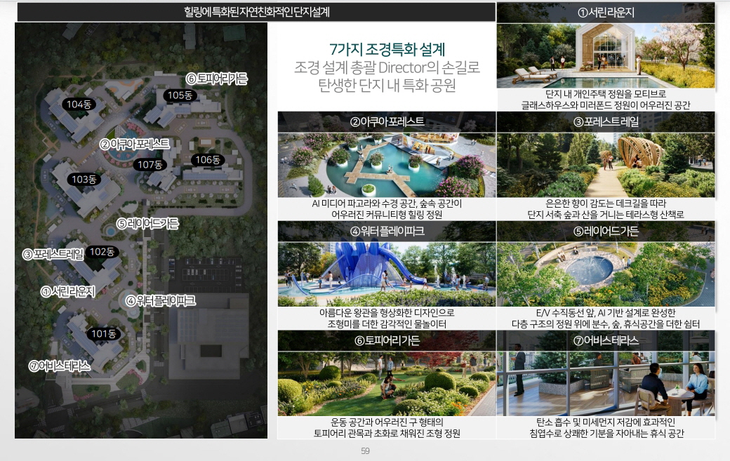 탑석 푸르지오 파크7 조경특화